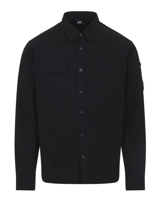 C P Company Blue Cp Company Ls Shirt for men