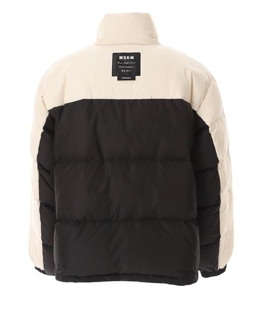 MSGM Black Down Jacket for men