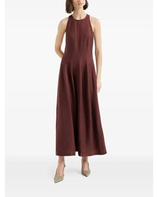 Brunello Cucinelli Purple Midi Dress