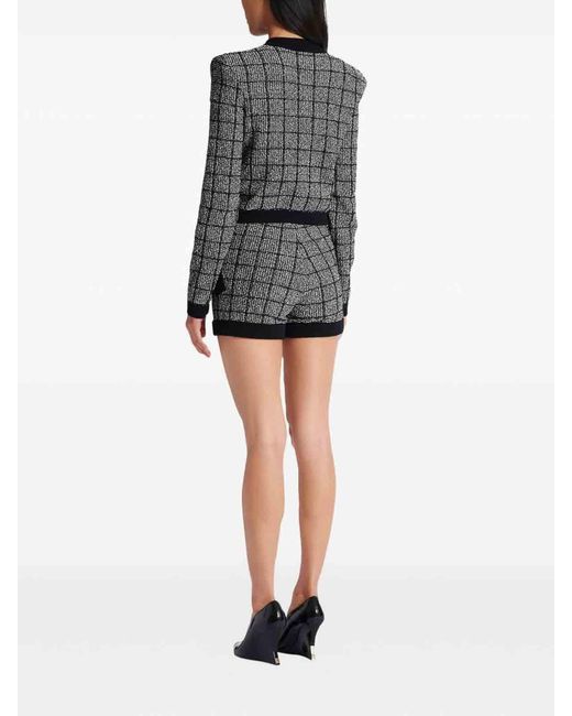 Balmain Black Tweed Cardigan