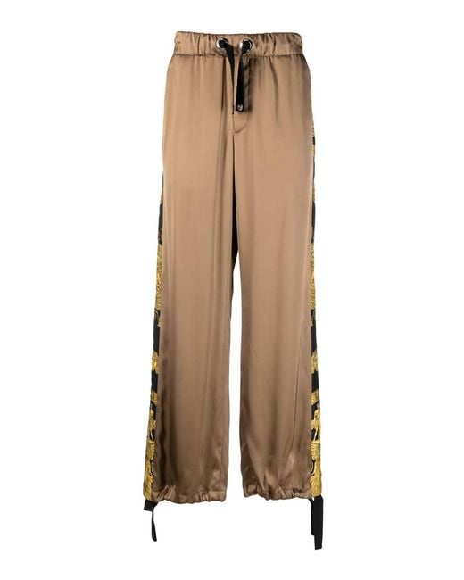 Versace Natural Barocco Print Trousers for men