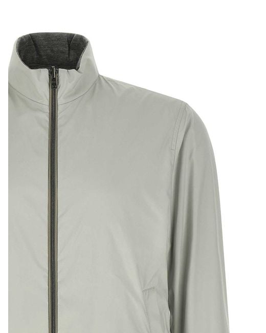 Herno Green Reversible Bomber Jacket for men