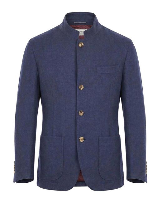 Brunello Cucinelli Blue Blazer for men