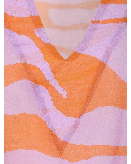 The Attico Pink Animal Print Blouse