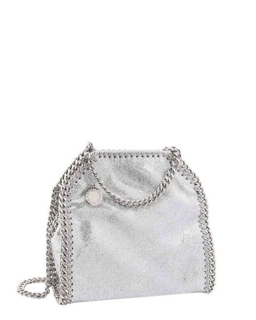 Stella McCartney White Tiny Laminated Shaggy Deer Shoulder Bag