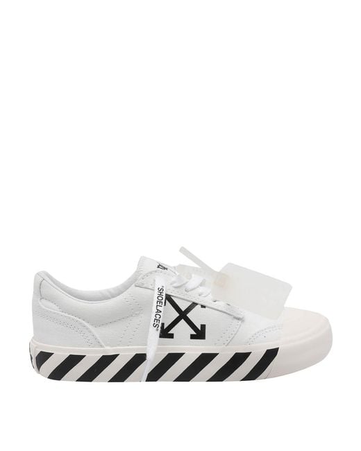 Off-White c/o Virgil Abloh White Vulcanized Sneakers With Logo Print