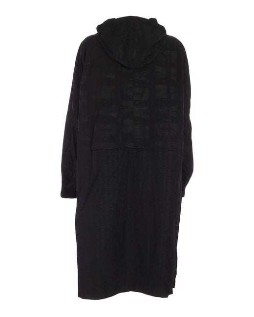 DKNY Black Windbreaker Long Jacket