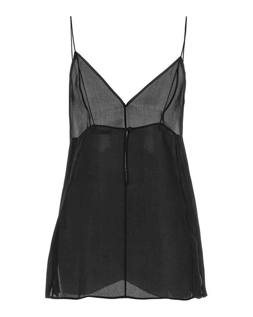 Khaite Black Talsie Sleeveless Top