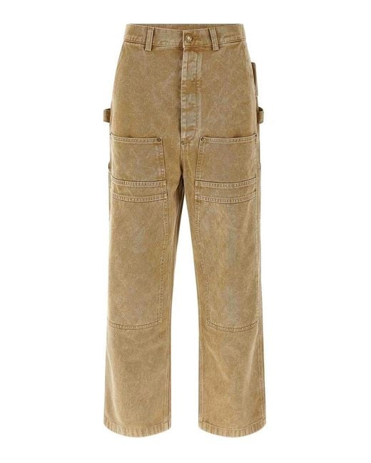 Moschino Natural Cotton Drill Pants