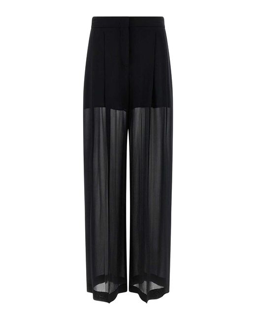 Alberta Ferretti Black Silk Pants