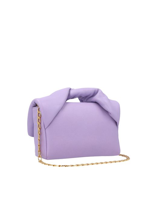 J.W. Anderson Purple Twister Midi Handbag