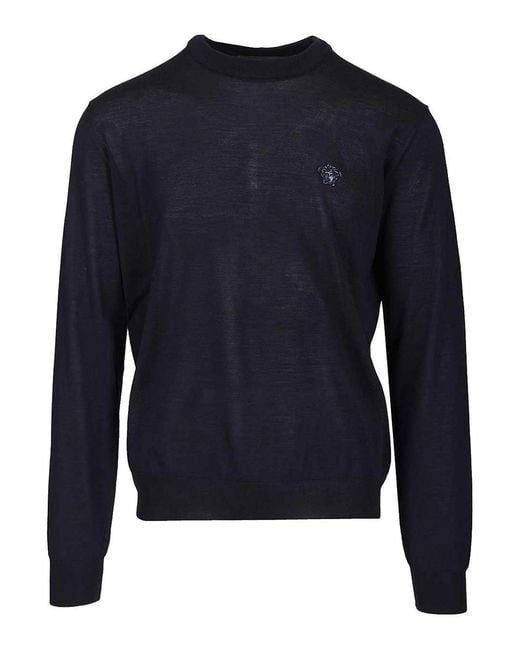 Versace Blue "Medusa" Sweater for men