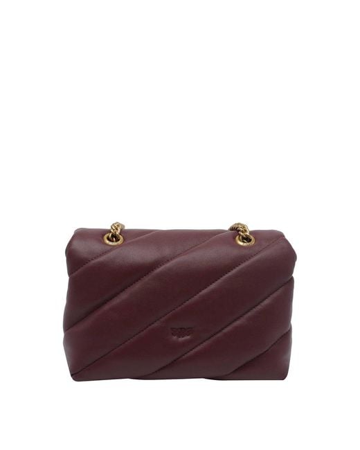 Pinko Purple Mini Love Classic Puffer Crossbody Bag