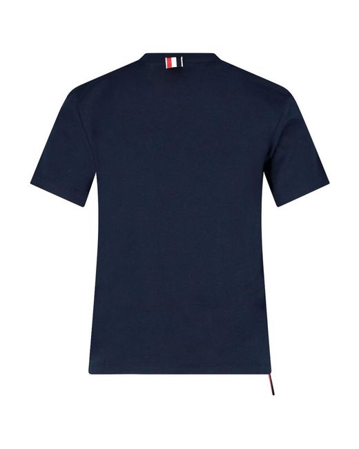 Thom Browne Blue T-Shirt Logo