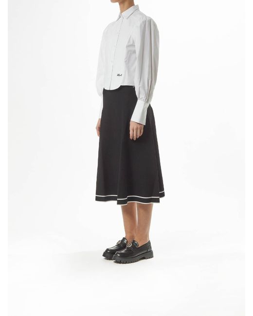 Karl Lagerfeld White Fashion Poplin Shirt