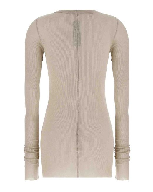Rick Owens Natural Rib Ls T' T-Shirt
