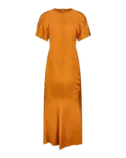 Victoria Beckham Orange Dresses Viscose