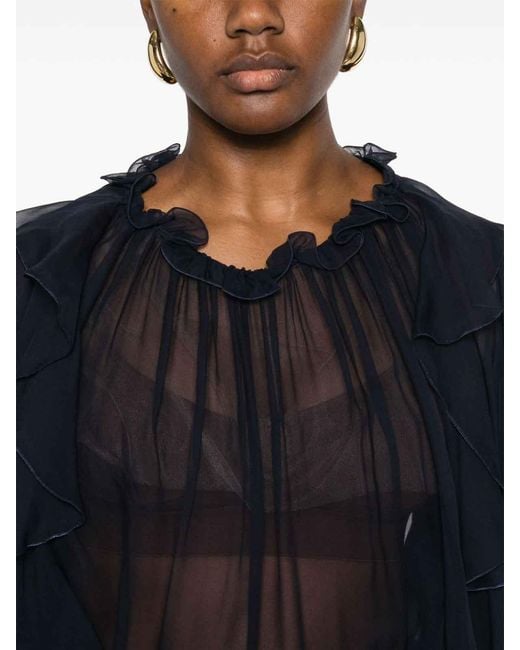 Alberta Ferretti Blue Blouse