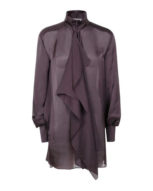 Sacai Purple Satin Dress