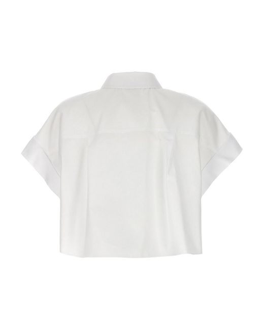 Alexander McQueen White Cropped Shirt
