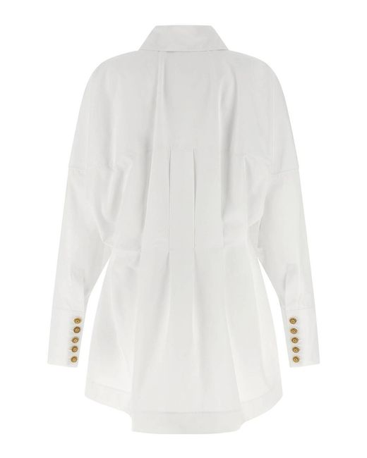 Balmain White Chemisier Dress