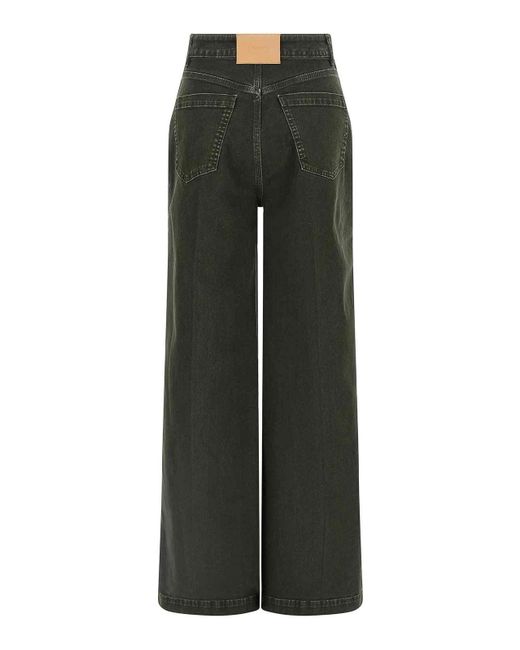 Nude Green Wide Leg Jeans