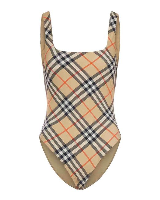 Burberry Multicolor Check Swimsuit