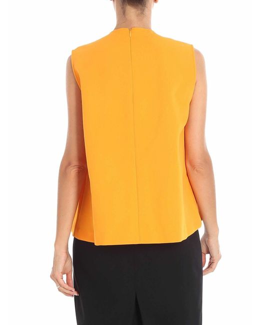 Vivetta Orange Quast Top With Embroidery