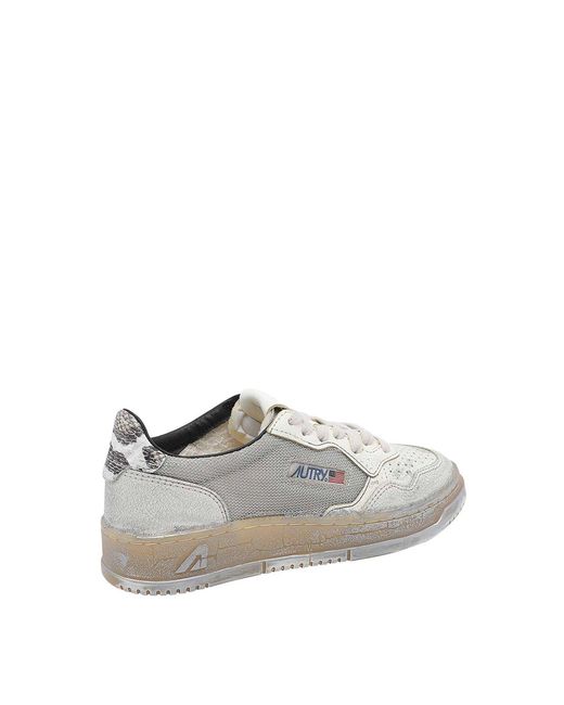 Autry Gray Super Vintage Medalist Sneakers