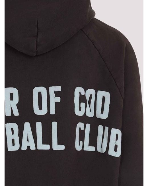 Fear Of God Black Baseball Club Hal Zip Hoodie for men
