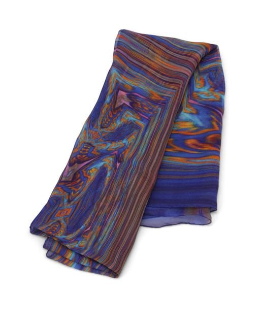MARIA ENRICA NARDI Blue Christine Silk Stole