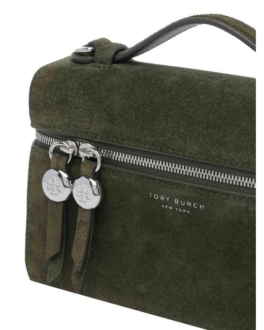 Tory Burch Green Romy Suede Handbag