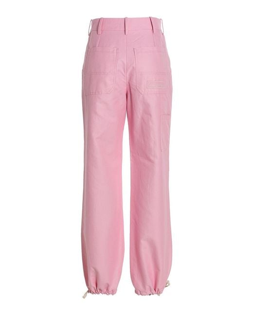 Marni Pink Logo Embroidery Pants