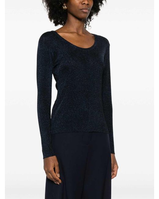 Fabiana Filippi Blue Crewneck Sweater