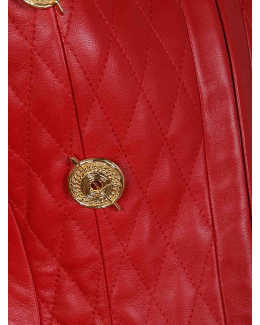 ジャケット BALMAIN SD TO SD 2 PKTS LAMBSKIN QUILTED JACKET Balmain Sd To Sd 2 Pkts Lambskin Quilted Jacket in Red | Lyst UK