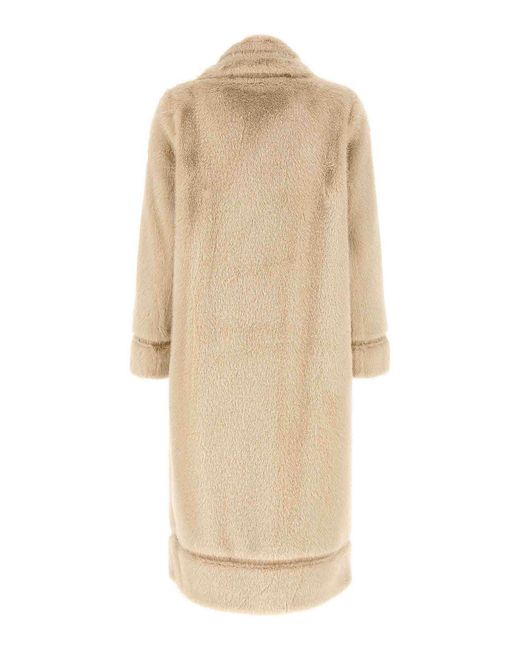 Twinset Natural Double-Breasted Coat