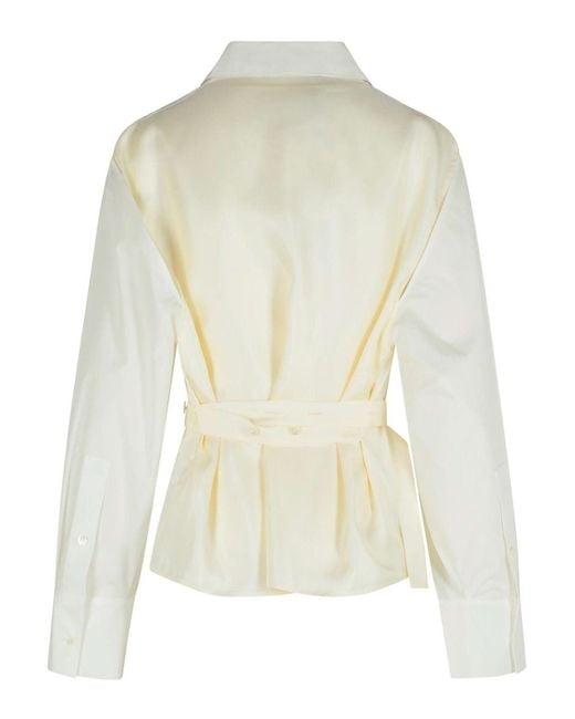 Rohe White Combined Silk Poplin Vest-Shirt