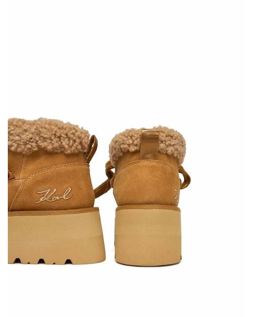Karl Lagerfeld Brown Skylar Lo Pull On Boot
