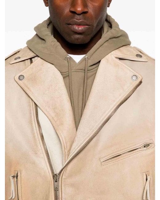 Golden Goose Deluxe Brand Natural 'Journey' Leather Jacket for men