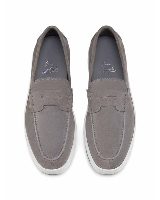 Christian Louboutin Gray The Harold I Flat Crosta Retournee Ds
