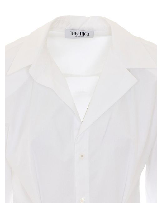 The Attico White Shirt With Frontal Buttons Closure