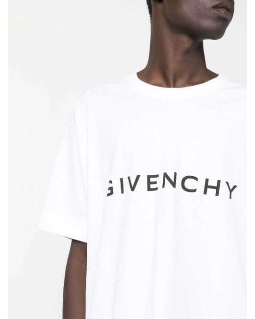 Givenchy White Archetype Oversized T-shirt for men
