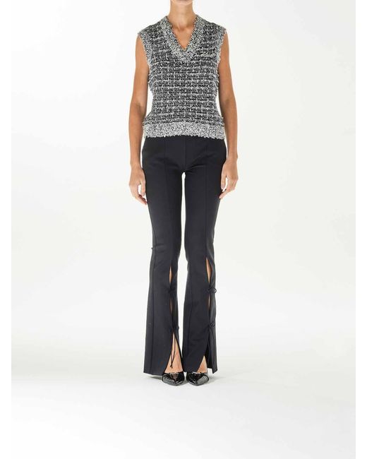 Karl Lagerfeld Gray Boucle Vest