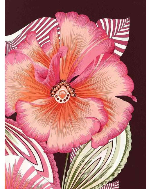 Ferragamo Pink Brezza Print Scarf