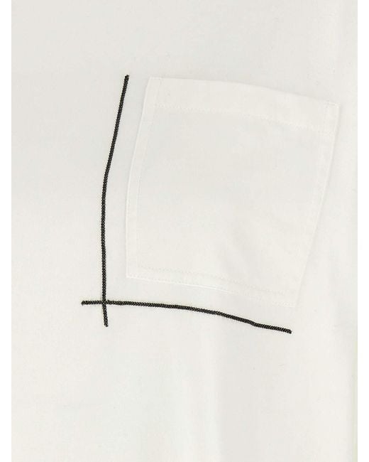 Brunello Cucinelli White T-Shirt Monile