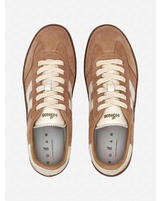 Hogan Brown Cool H Calfskin Sneakers