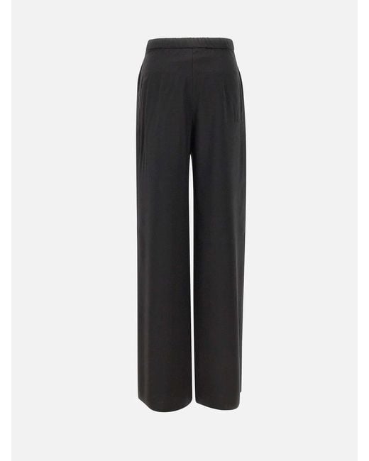 Max Mara Black Berard Wool Drawstring Trousers By