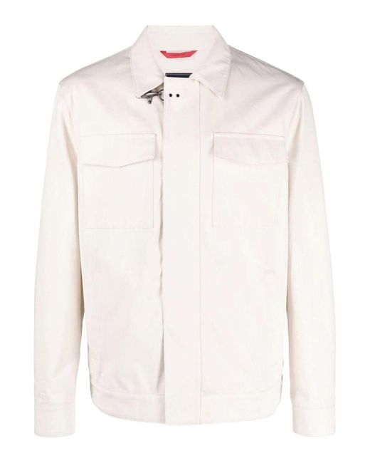 Fay White Truck Jacket for men