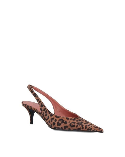 AMINA MUADDI Brown 55Mm Anok Slingback Pumps