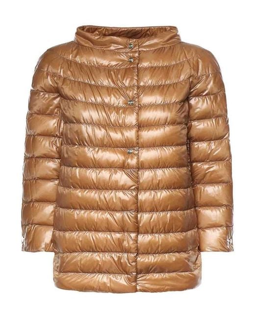 Herno Brown Nylon Down Jacket